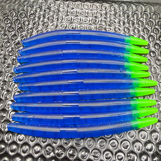 5” Boat Flip Blue / Chartreuse Tail