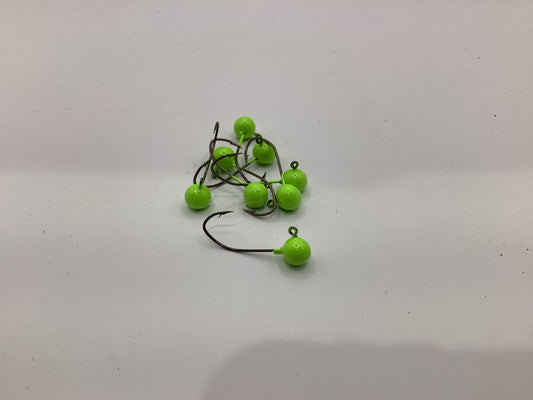 1/8oz Round jig head (Green Chartreuse)